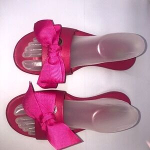 OKA Slip-on Barbiecore‎ Pink Bow Sandals Women's Size Large